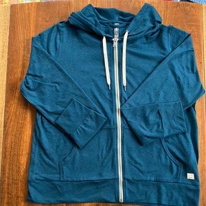 Vuori Performance Hoodie Teal Large